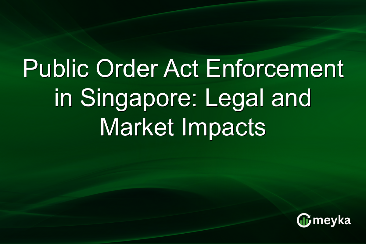 Public Order Act Enforcement in Singapore: Legal and Market Impacts