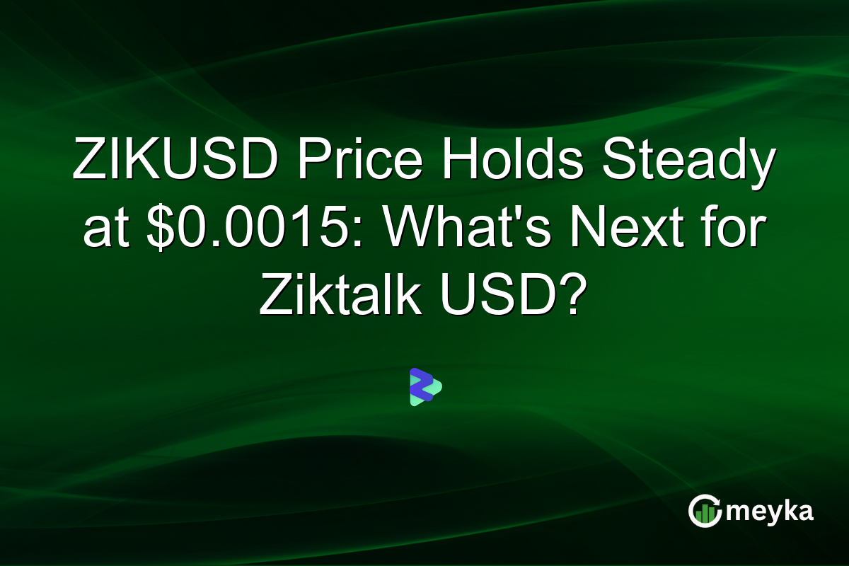 ZIKUSD Price Holds Steady at $0.0015: What's Next for Ziktalk USD?
