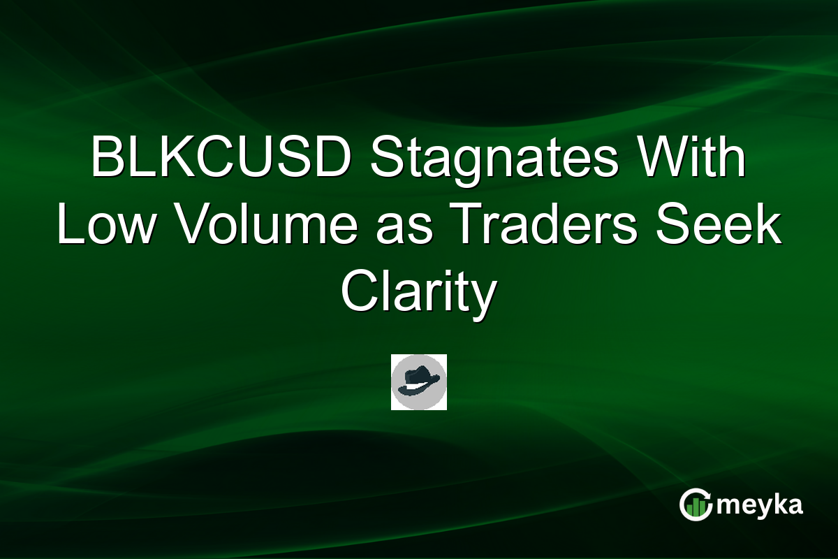 BLKCUSD Stagnates With Low Volume as Traders Seek Clarity