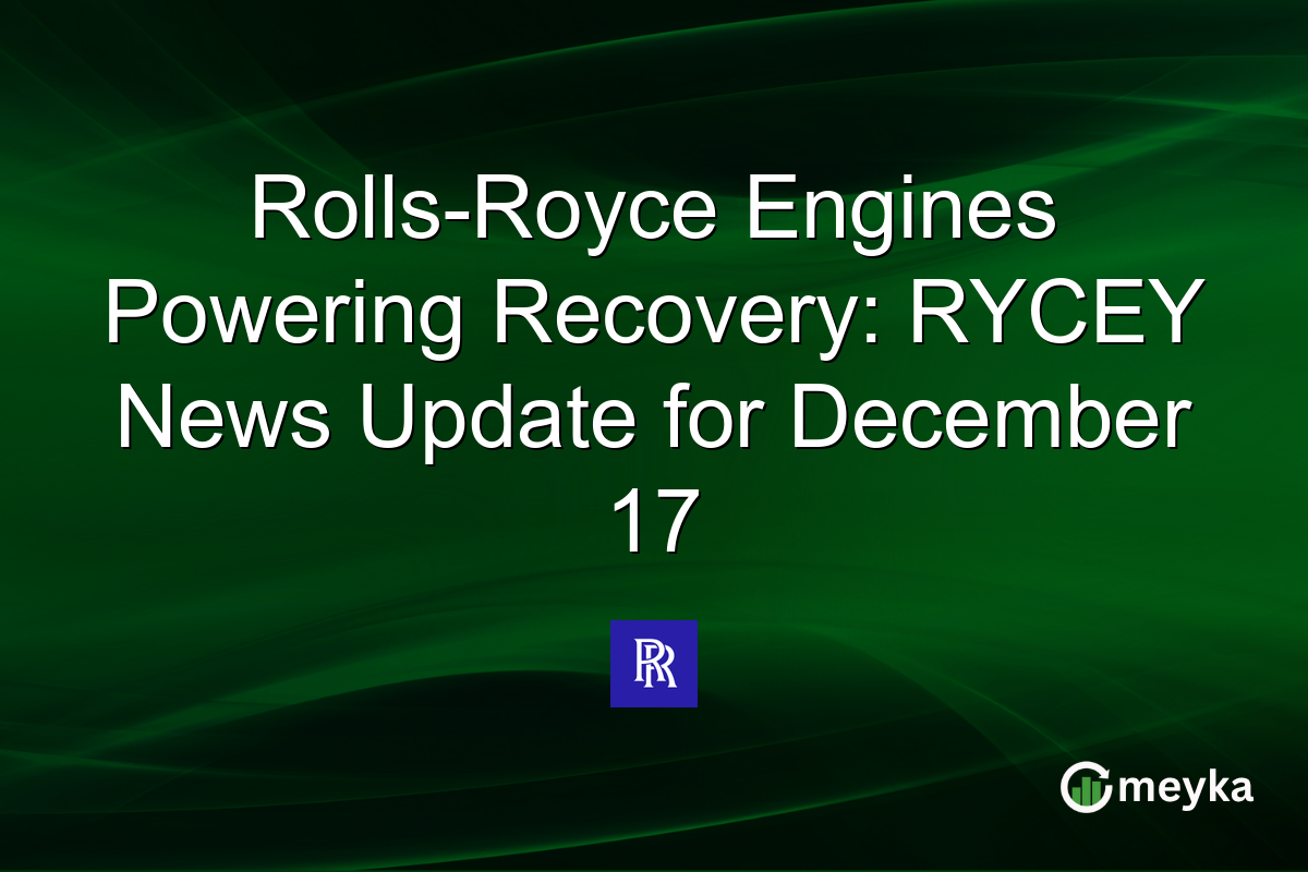 Rolls-Royce Engines Powering Recovery: RYCEY News Update for December 17