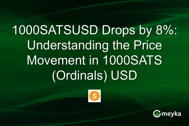 1000SATSUSD Drops by 8%: Understanding the Price Movement in 1000SATS (Ordinals) USD