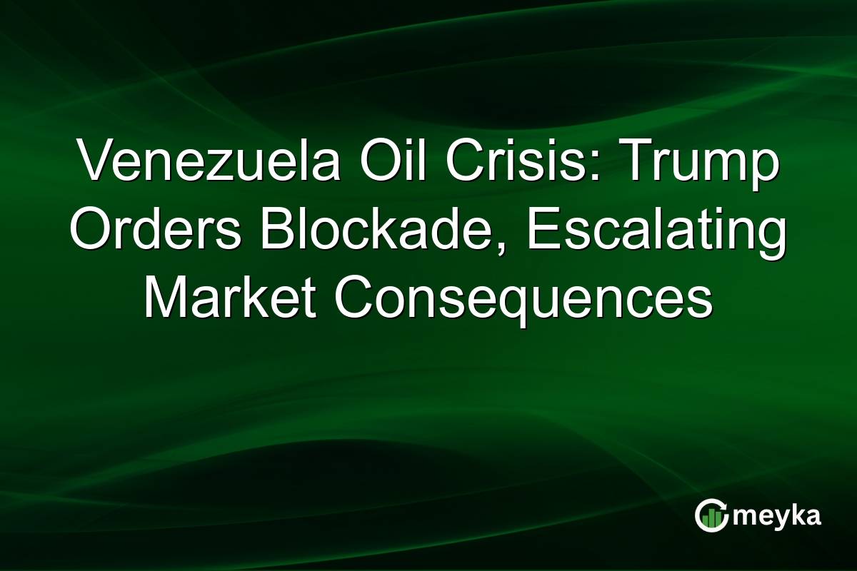 Venezuela Oil Crisis: Trump Orders Blockade, Escalating Market Consequences