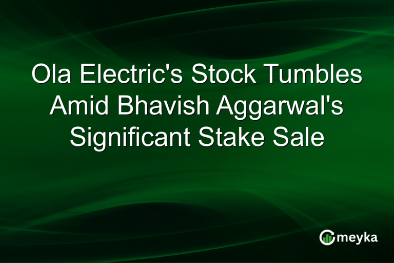 Ola Electric's Stock Tumbles Amid Bhavish Aggarwal's Significant Stake Sale