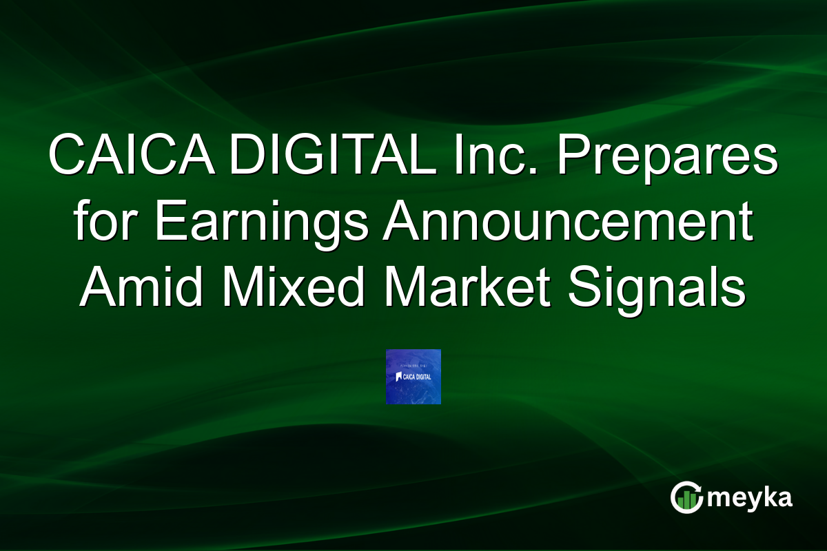 CAICA DIGITAL Inc. Prepares for Earnings Announcement Amid Mixed Market Signals