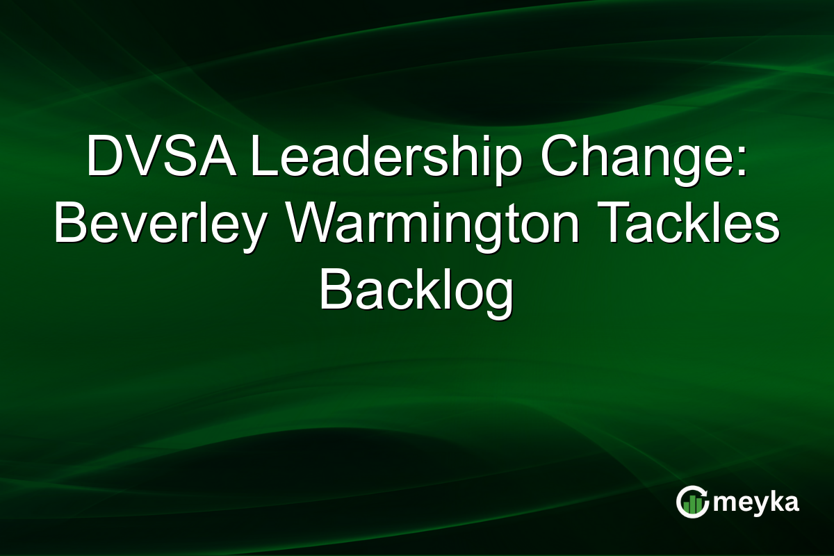 DVSA Leadership Change: Beverley Warmington Tackles Backlog