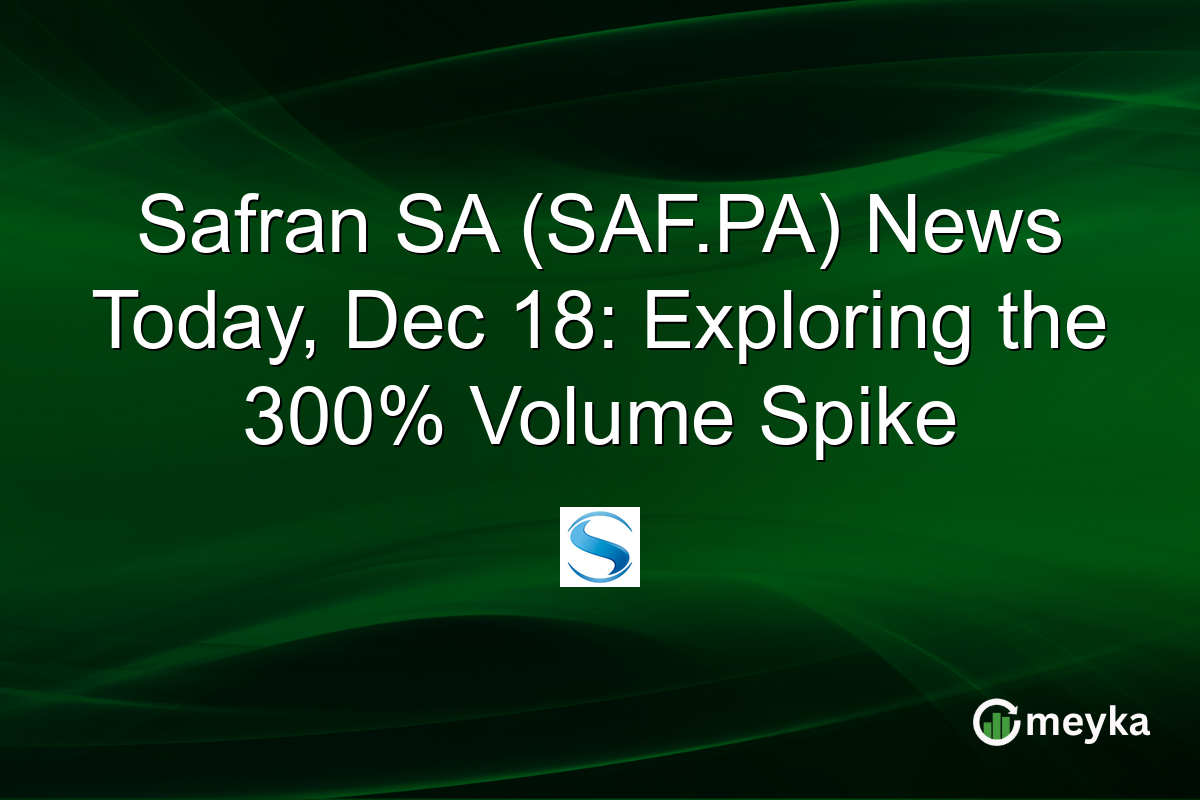 Safran SA (SAF.PA) News Today, Dec 18: Exploring the 300% Volume Spike