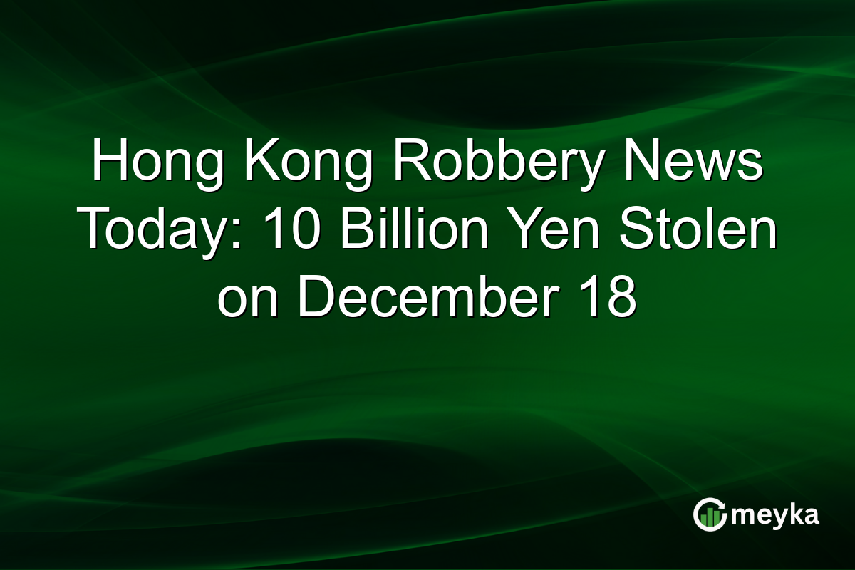 Hong Kong Robbery News Today: 10 Billion Yen Stolen on December 18
