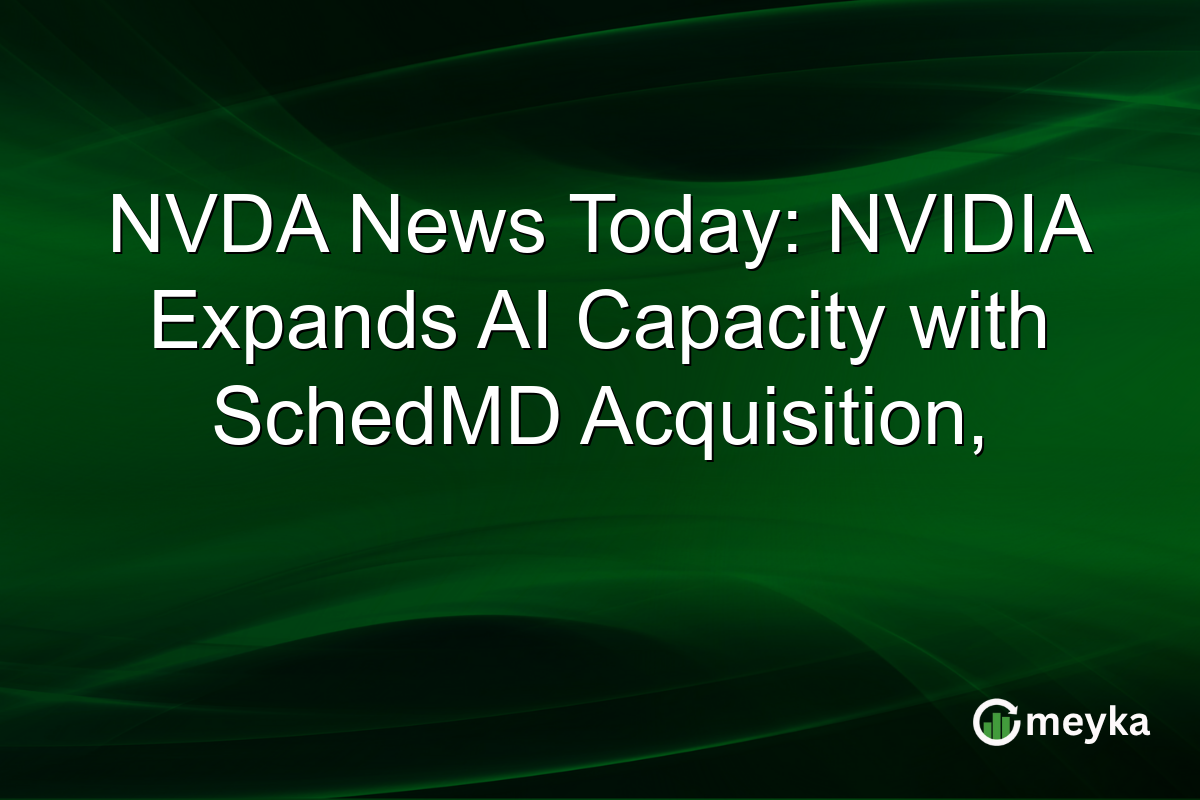 NVDA News Today: NVIDIA Expands AI Capacity with SchedMD Acquisition,