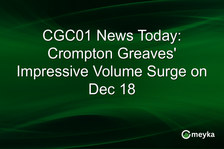 CGC01 News Today: Crompton Greaves' Impressive Volume Surge on Dec 18