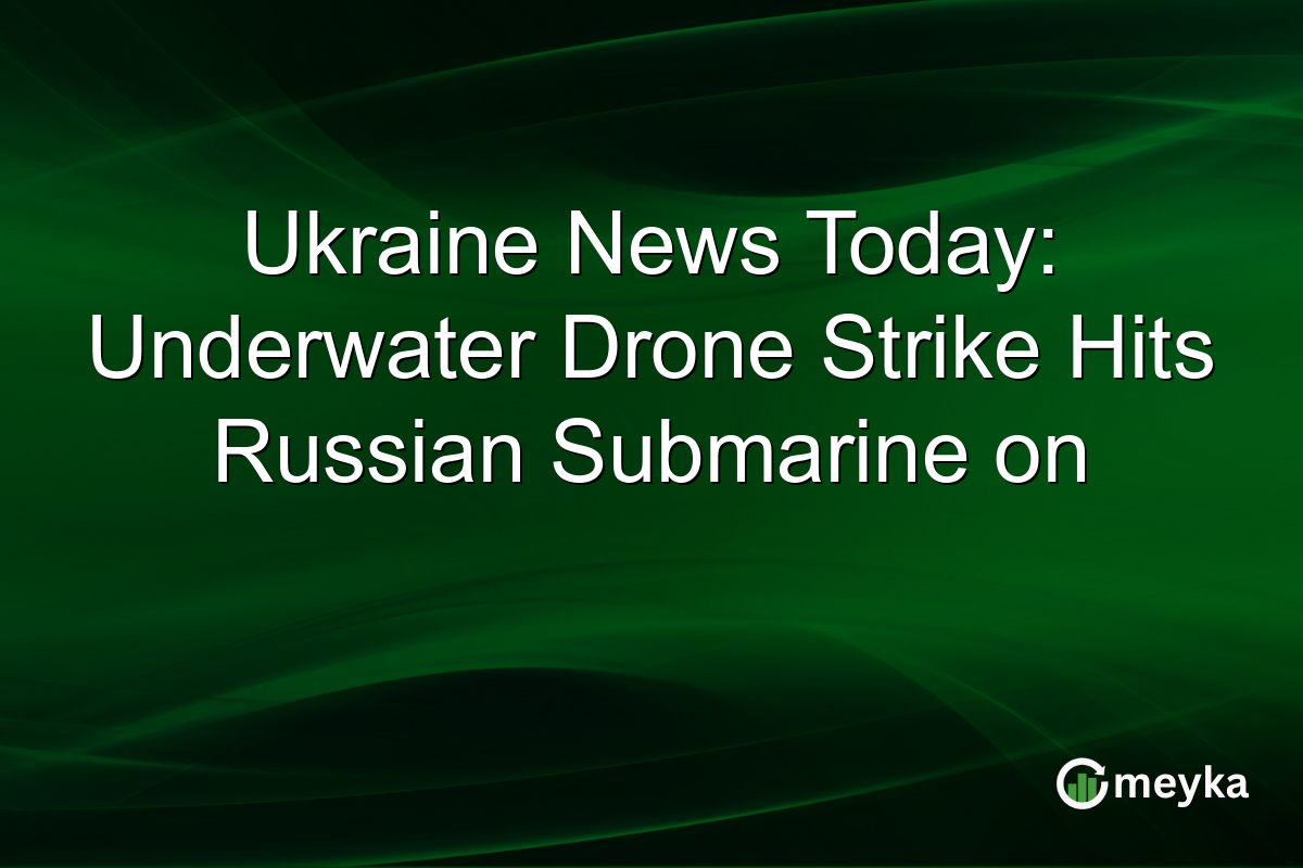 Ukraine News Today: Underwater Drone Strike Hits Russian Submarine on