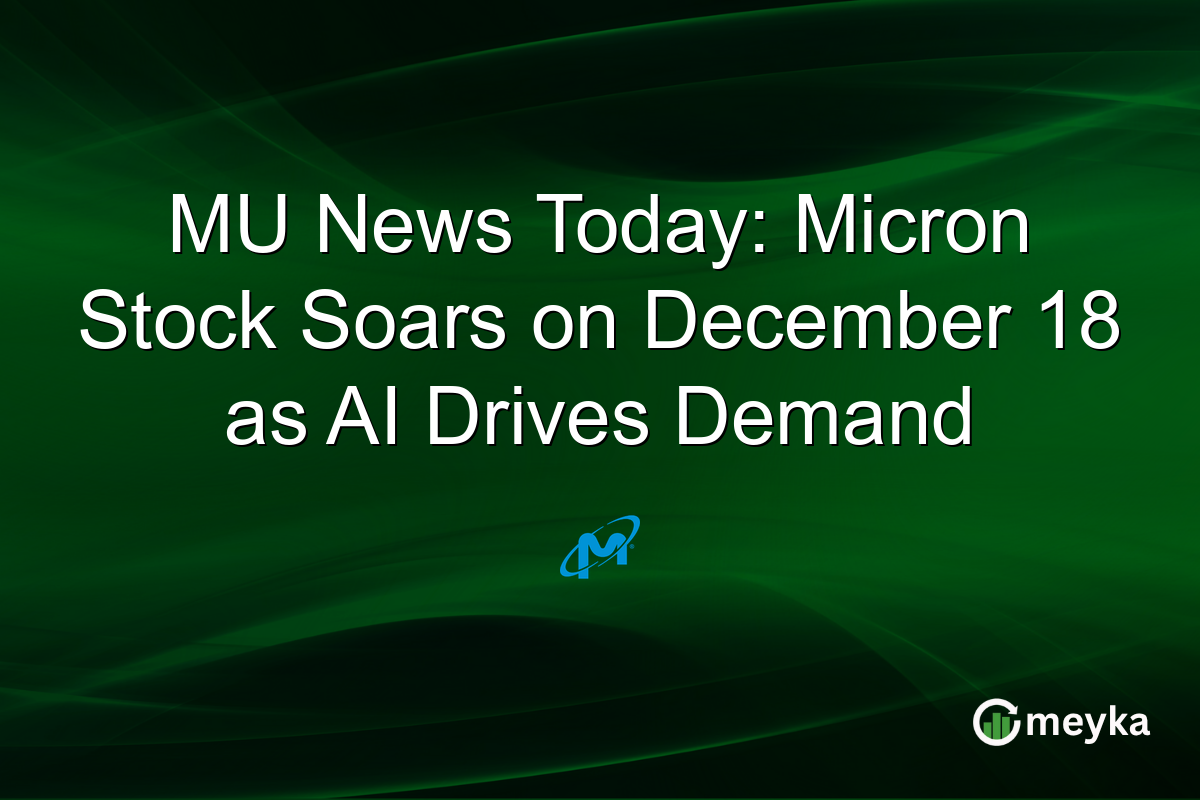 MU News Today: Micron Stock Soars on December 18 as AI Drives Demand