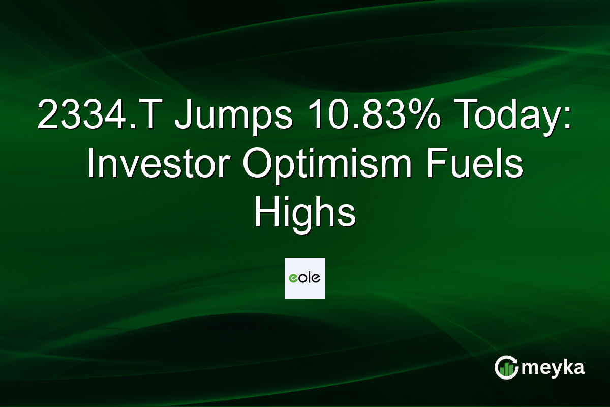 2334.T Jumps 10.83% Today: Investor Optimism Fuels Highs