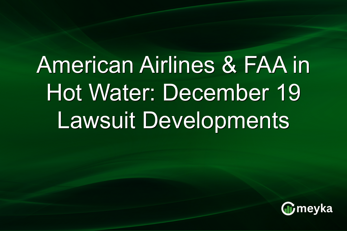 American Airlines & FAA in Hot Water: December 19 Lawsuit Developments