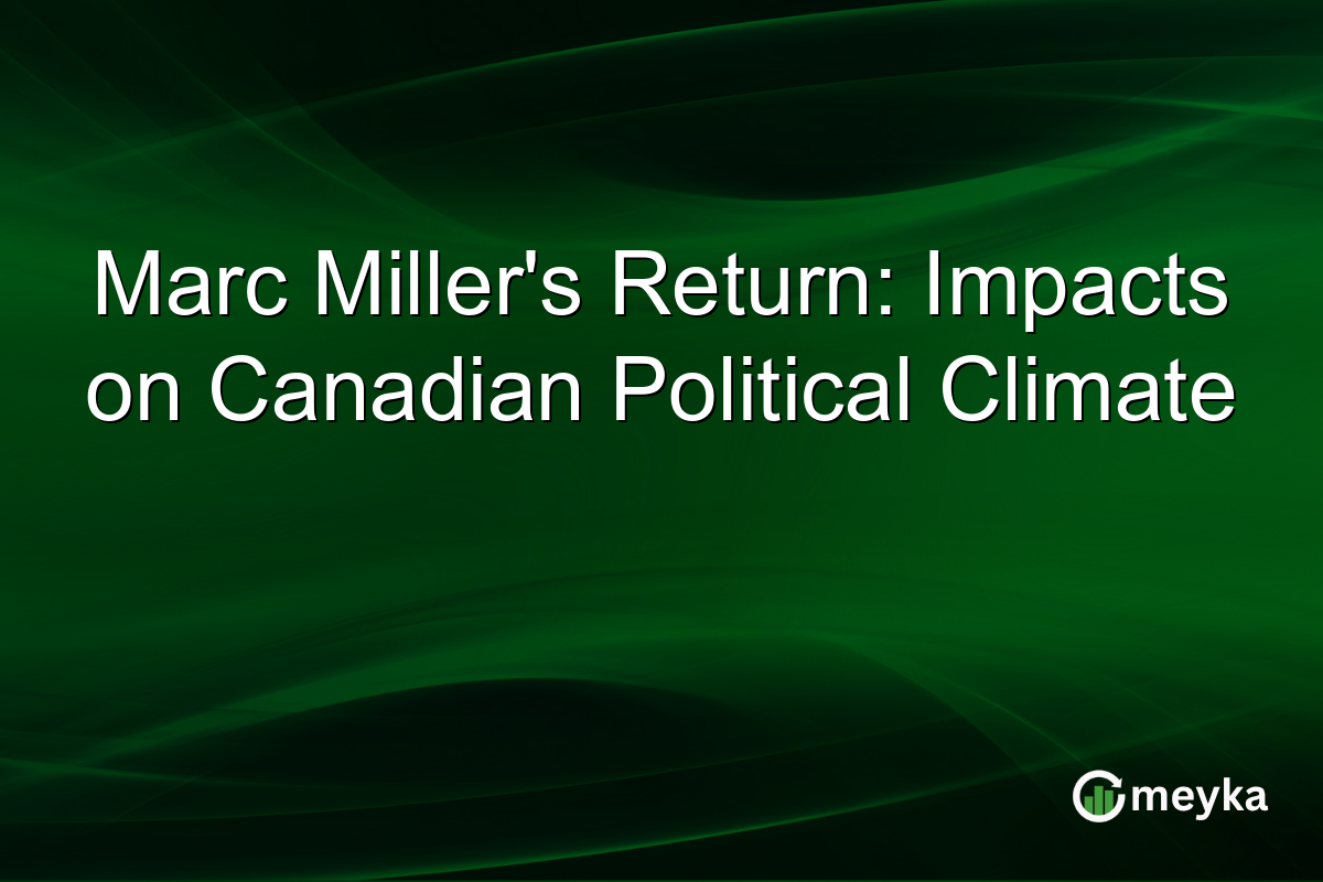 Marc Miller's Return: Impacts on Canadian Political Climate