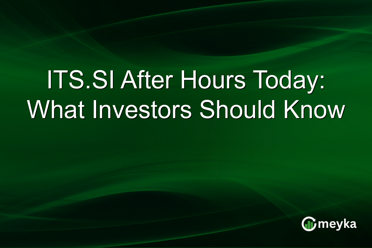 ITS.SI After Hours Today: What Investors Should Know