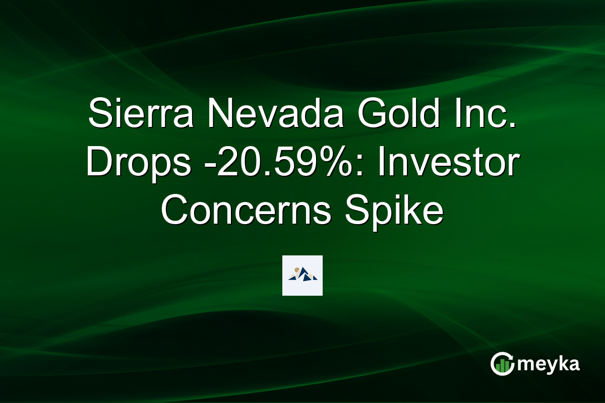 Sierra Nevada Gold Inc. Drops -20.59%: Investor Concerns Spike