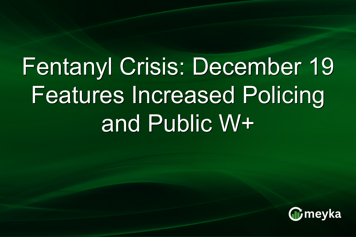 Fentanyl Crisis: December 19 Features Increased Policing and Public W+