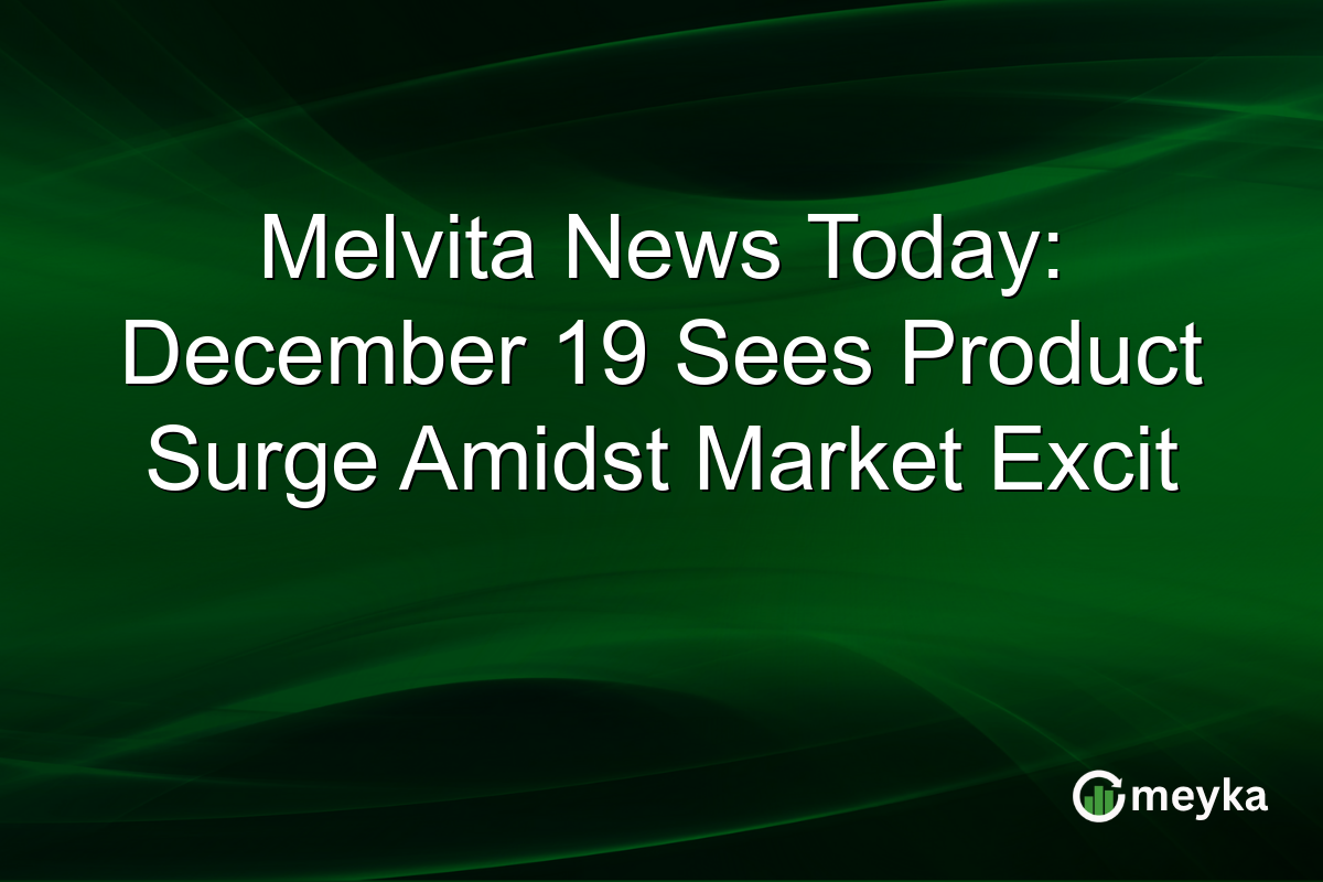 Melvita News Today: December 19 Sees Product Surge Amidst Market Excit