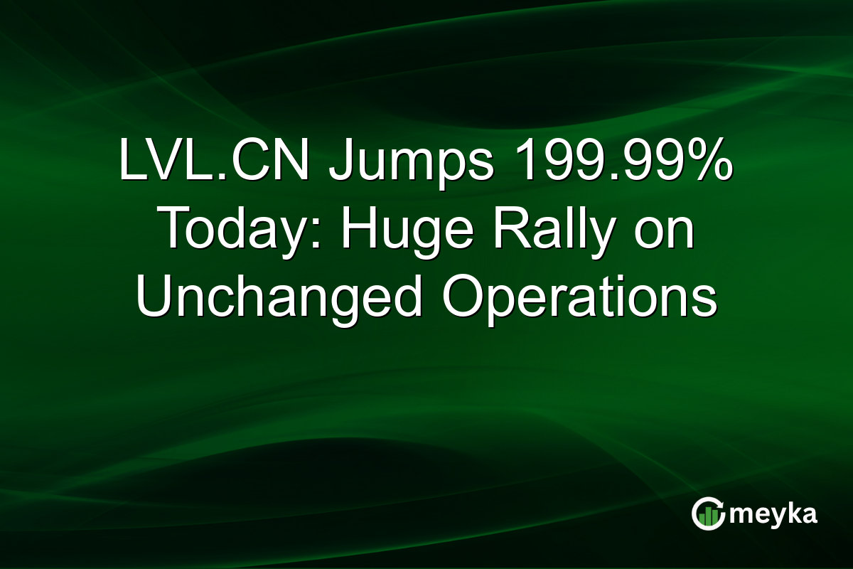 LVL.CN Jumps 199.99% Today: Huge Rally on Unchanged Operations