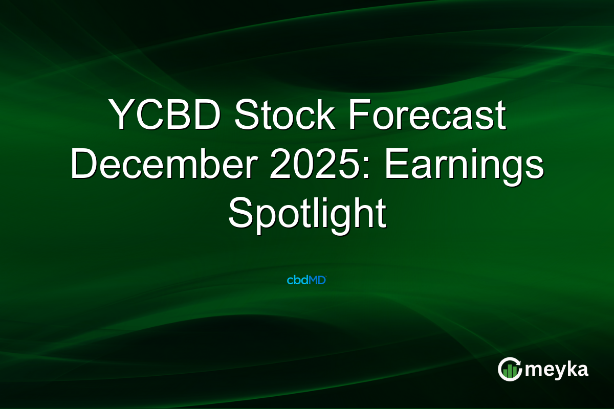 YCBD Stock Forecast December 2025: Earnings Spotlight