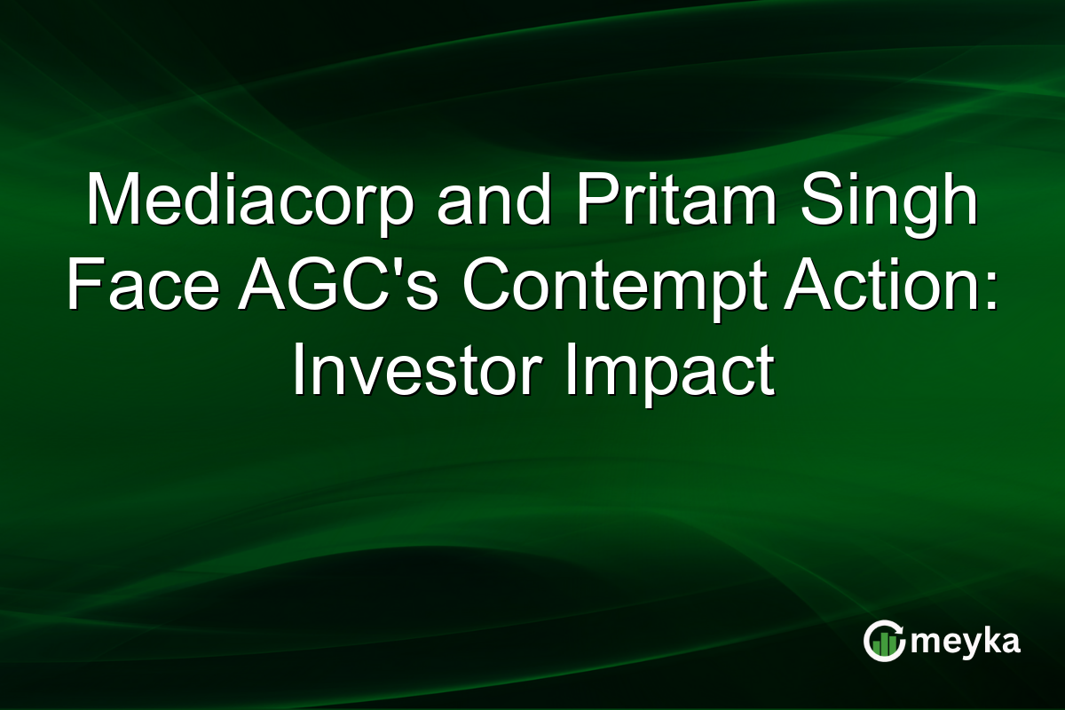 Mediacorp and Pritam Singh Face AGC's Contempt Action: Investor Impact