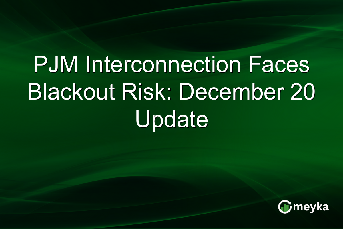 PJM Interconnection Faces Blackout Risk: December 20 Update