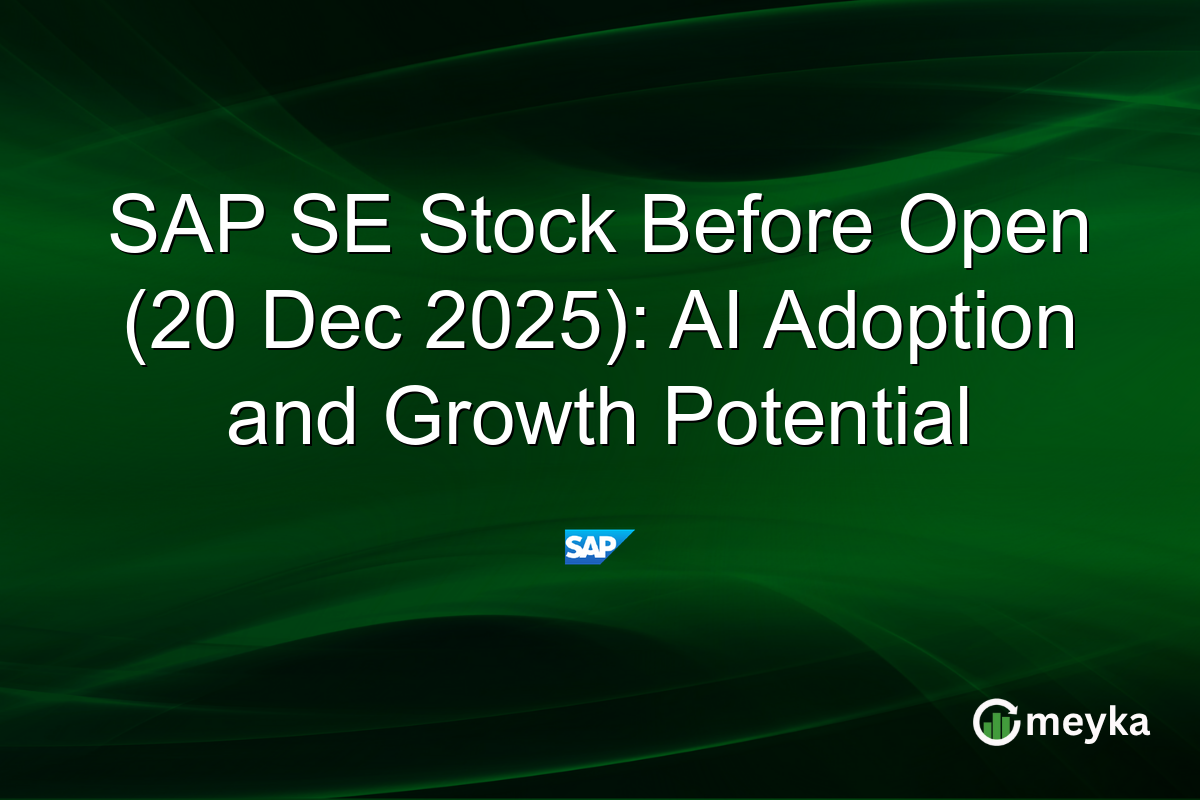 SAP SE Stock Before Open (20 Dec 2025): AI Adoption and Growth Potential