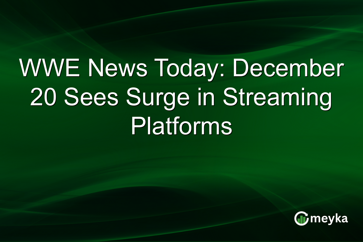WWE News Today: December 20 Sees Surge in Streaming Platforms