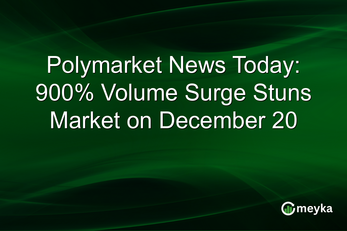 Polymarket News Today: 900% Volume Surge Stuns Market on December 20
