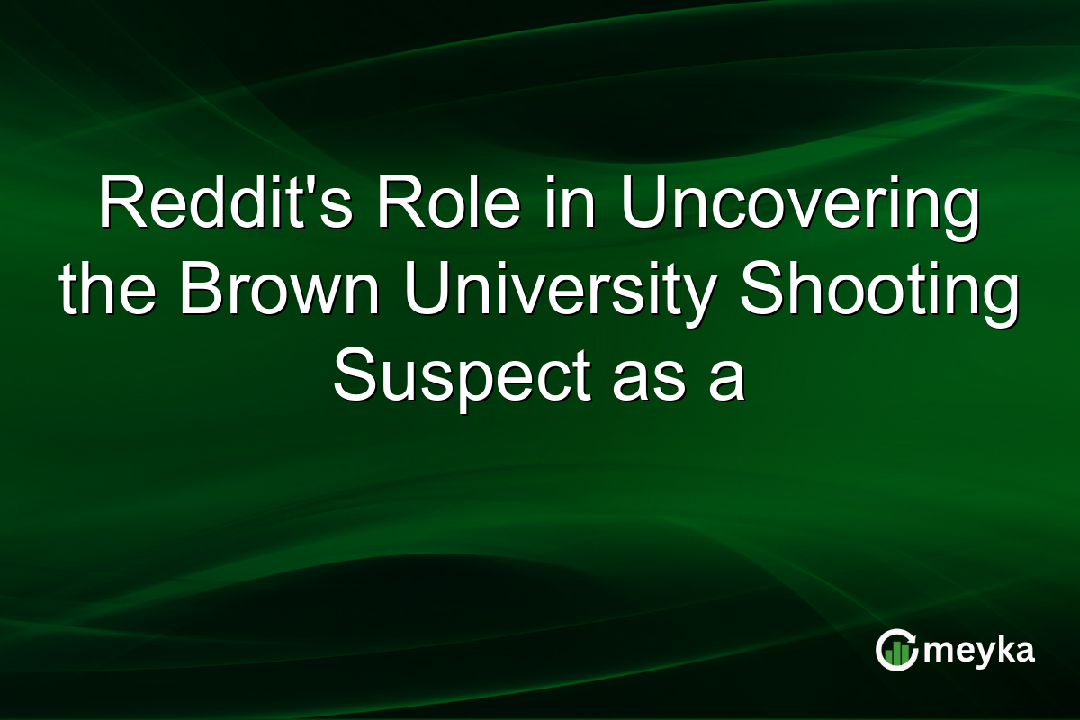 Reddit's Role in Uncovering the Brown University Shooting Suspect as a