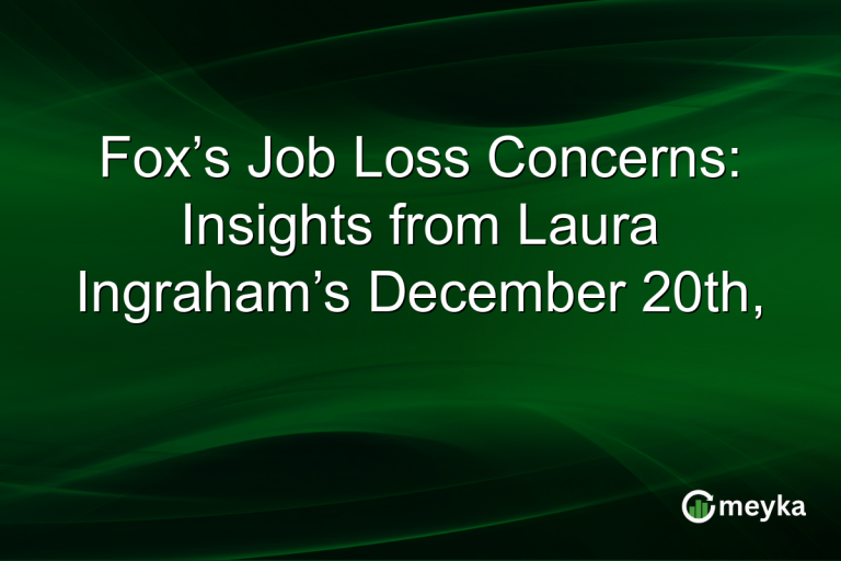 Fox’s Job Loss Concerns: Insights from Laura Ingraham’s December 20th,