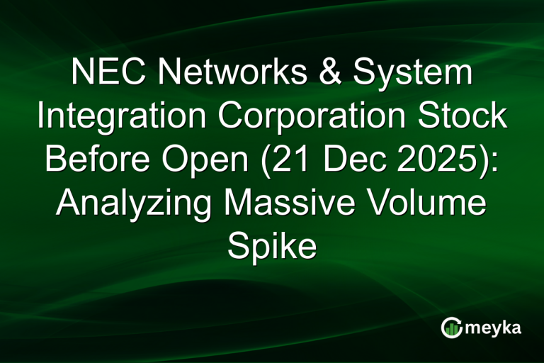NEC Networks & System Integration Corporation Stock Before Open (21 Dec 2025): Analyzing Massive Volume Spike