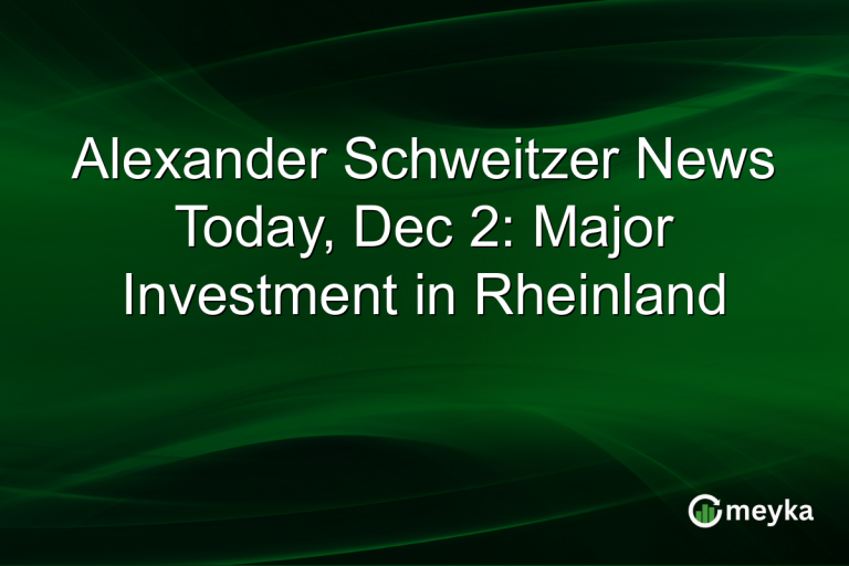 Alexander Schweitzer News Today, Dec 2: Major Investment in Rheinland