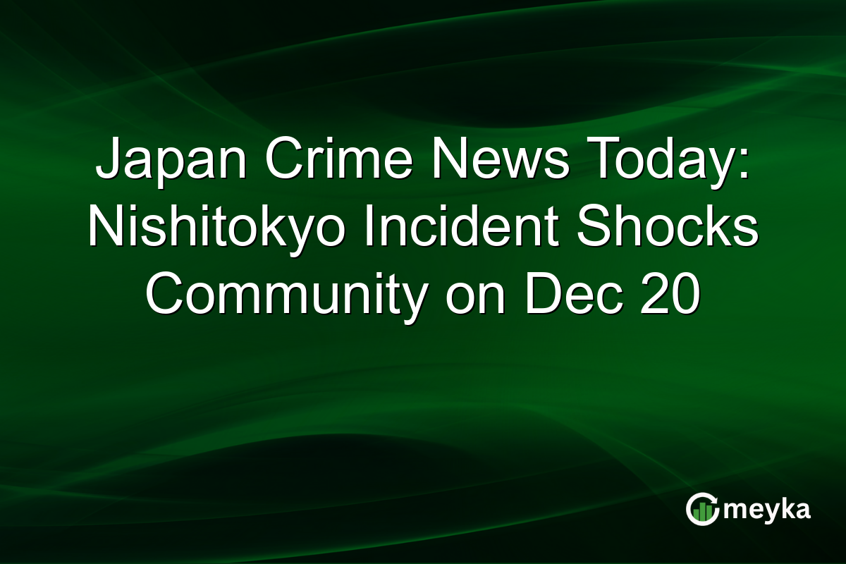 Japan Crime News Today: Nishitokyo Incident Shocks Community on Dec 20