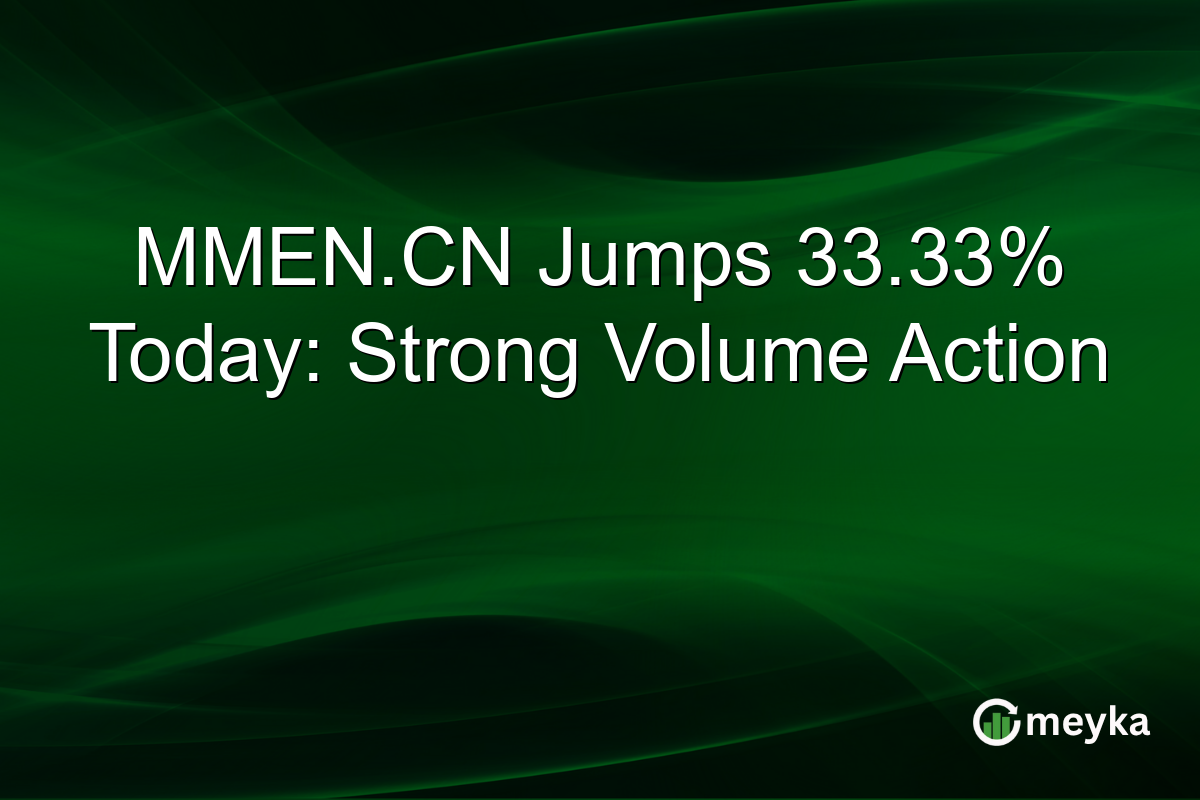 MMEN.CN Jumps 33.33% Today: Strong Volume Action