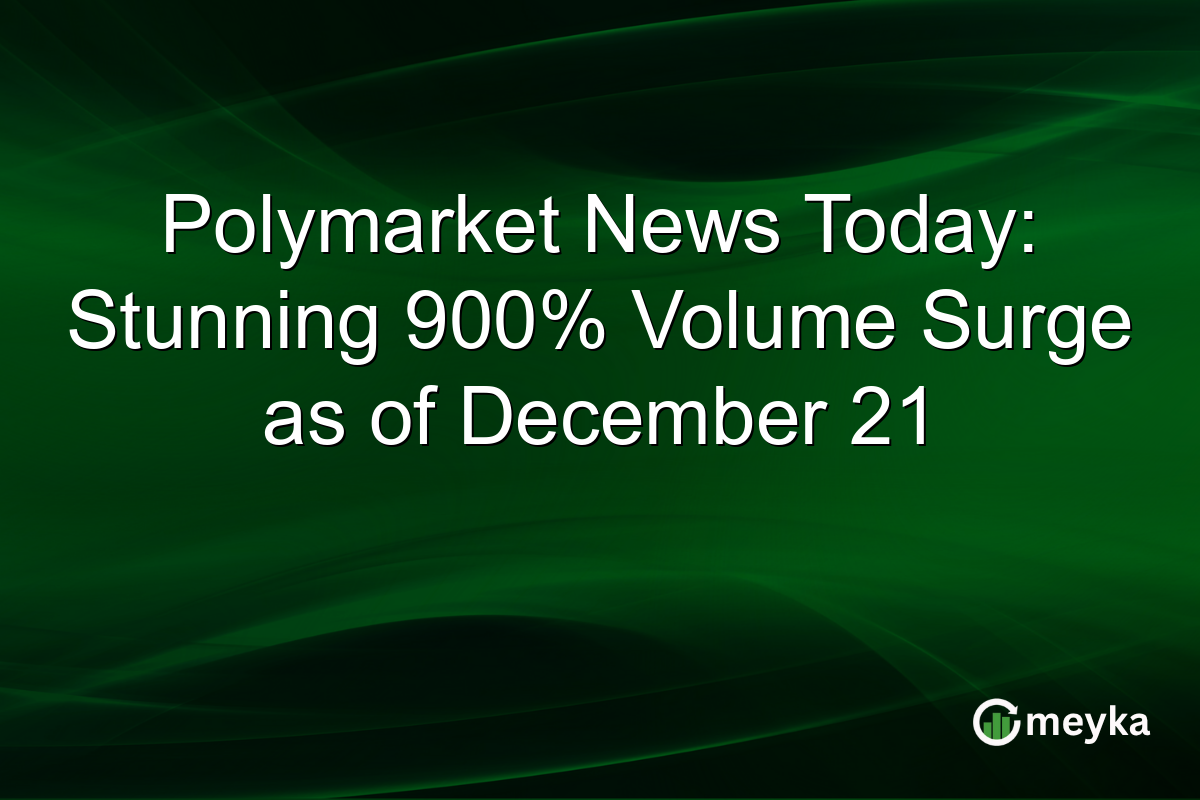 Polymarket News Today: Stunning 900% Volume Surge as of December 21