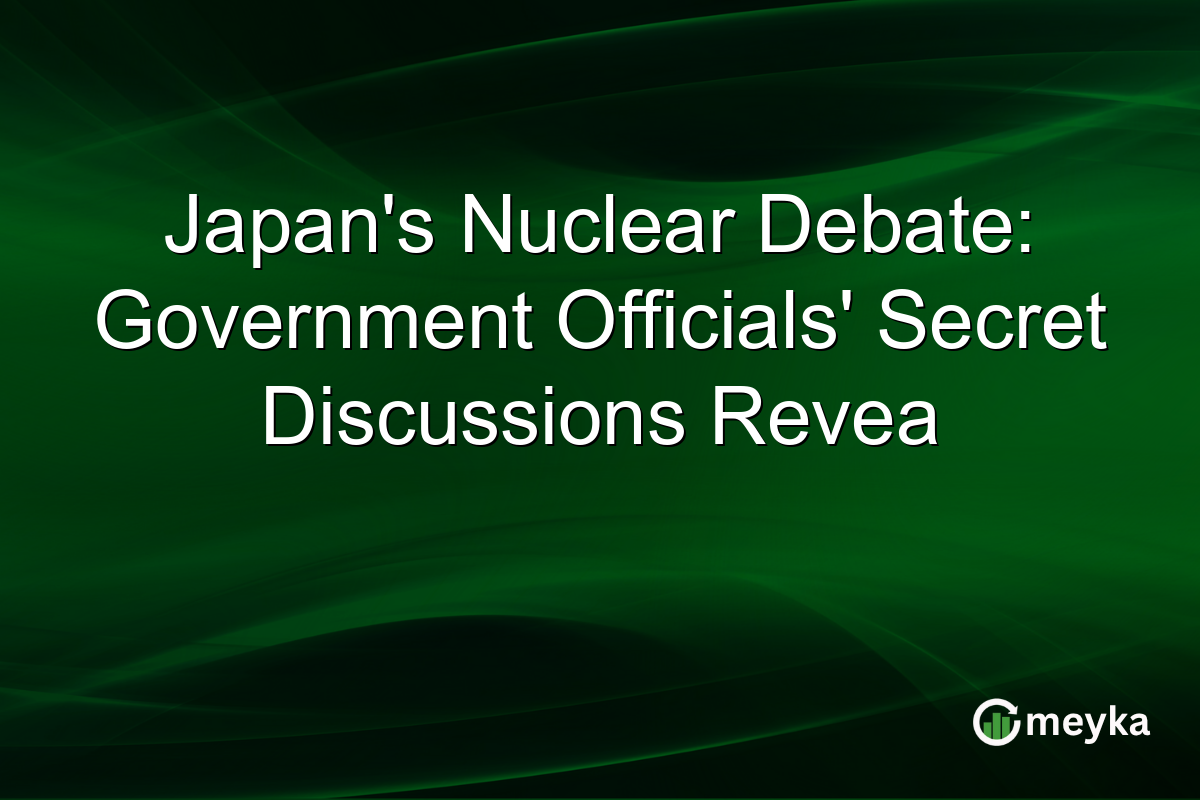 Japan's Nuclear Debate: Government Officials' Secret Discussions Revea
