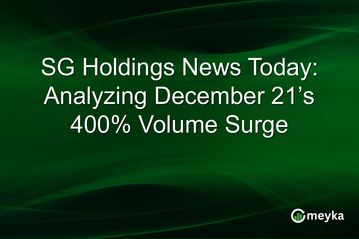 SG Holdings News Today: Analyzing December 21’s 400% Volume Surge