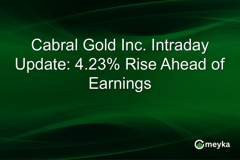 Cabral Gold Inc. Intraday Update: 4.23% Rise Ahead of Earnings