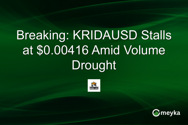 Breaking: KRIDAUSD Stalls at $0.00416 Amid Volume Drought