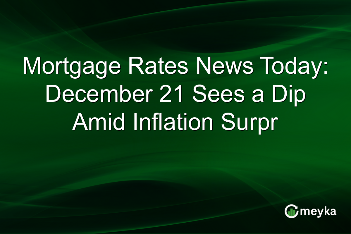 Mortgage Rates News Today: December 21 Sees a Dip Amid Inflation Surpr