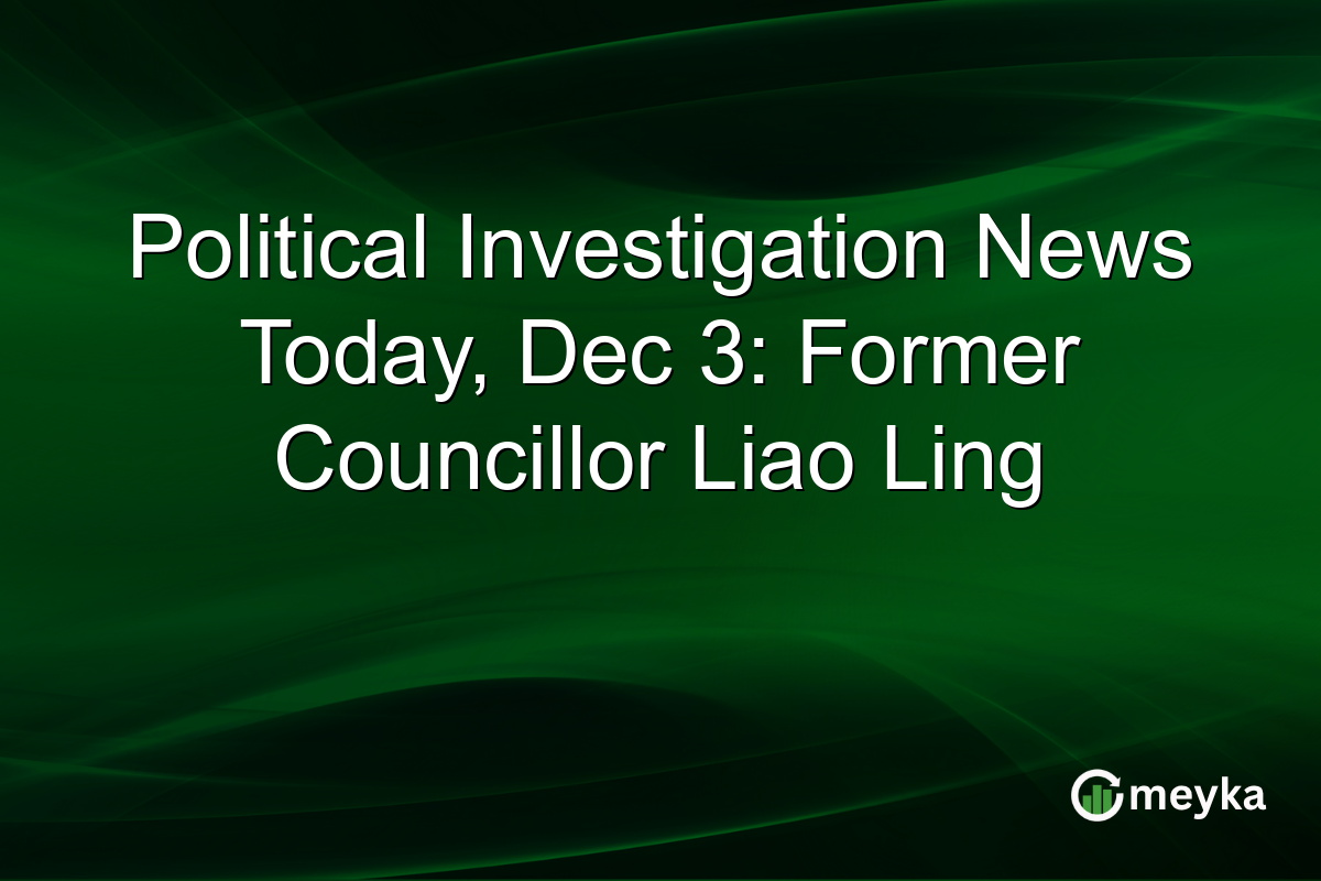 Political Investigation News Today, Dec 3: Former Councillor Liao Ling