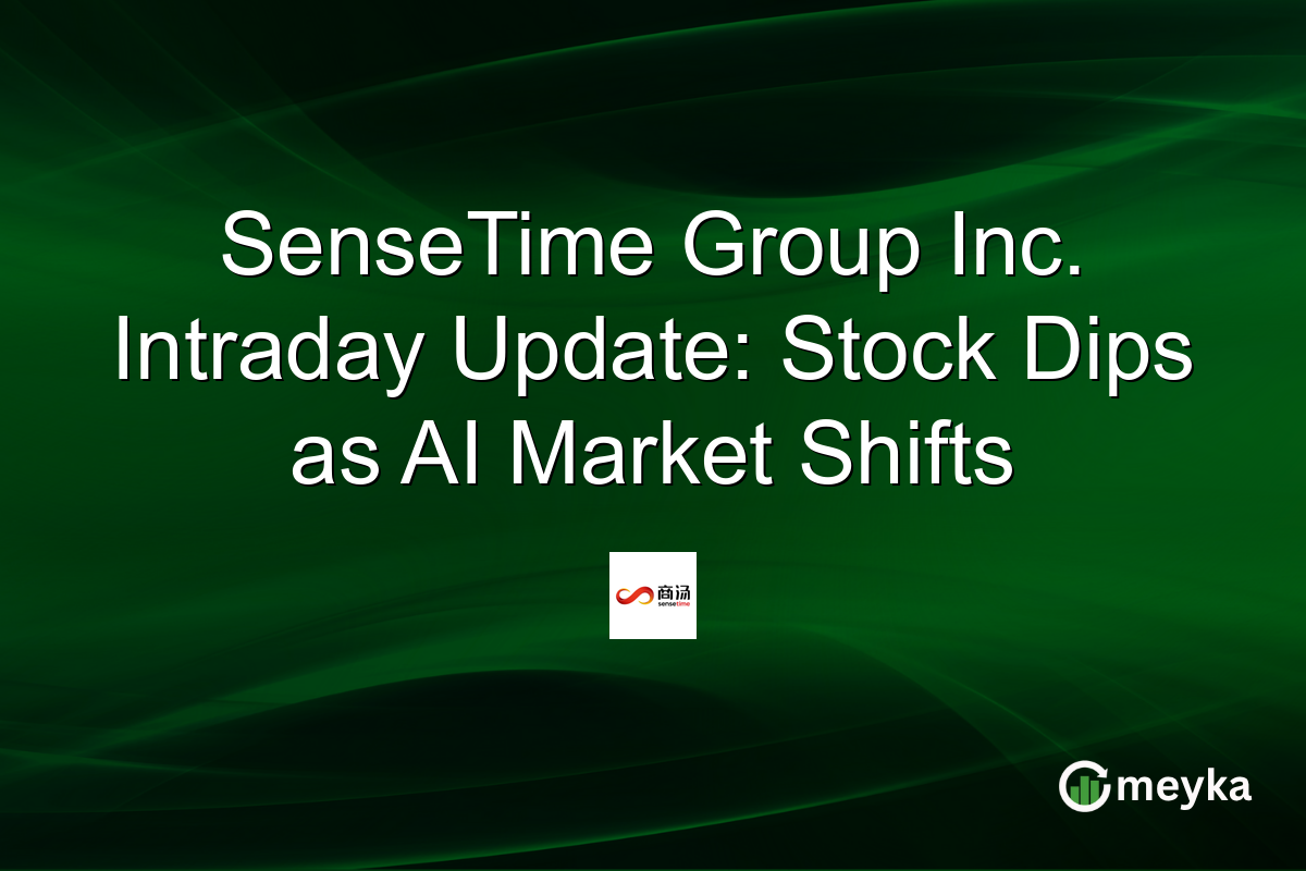 SenseTime Group Inc. Intraday Update: Stock Dips as AI Market Shifts