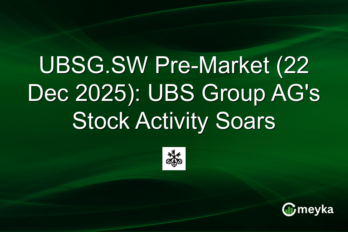 UBSG.SW Pre-Market (22 Dec 2025): UBS Group AG's Stock Activity Soars