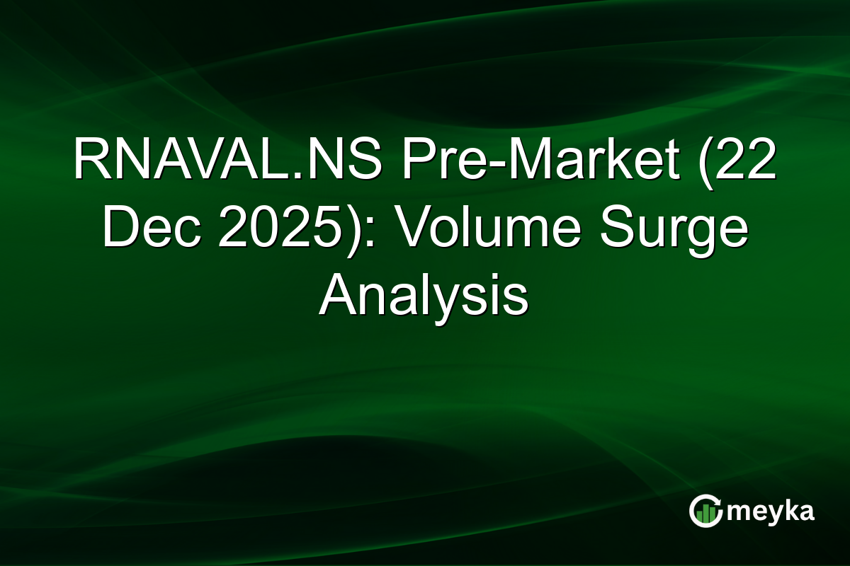 RNAVAL.NS Pre-Market (22 Dec 2025): Volume Surge Analysis