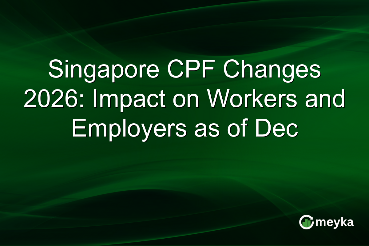Singapore CPF Changes 2026: Impact on Workers and Employers as of Dec