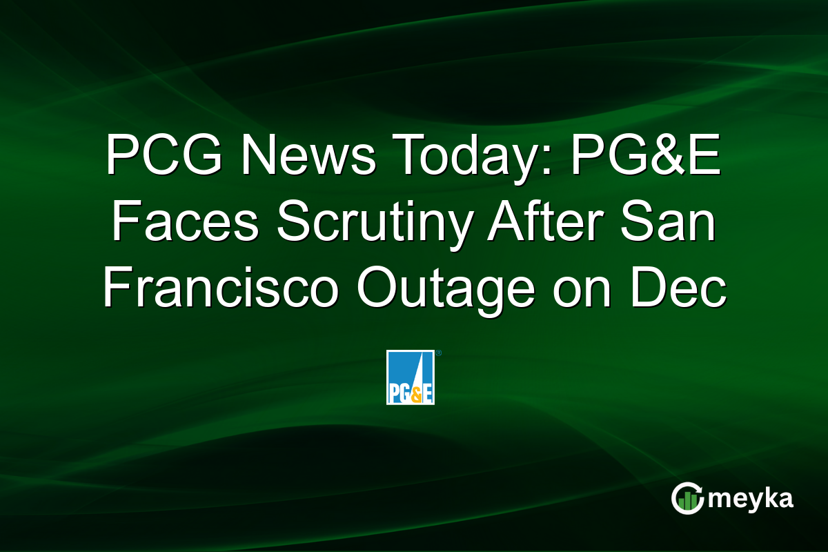 PCG News Today: PG&E Faces Scrutiny After San Francisco Outage on Dec