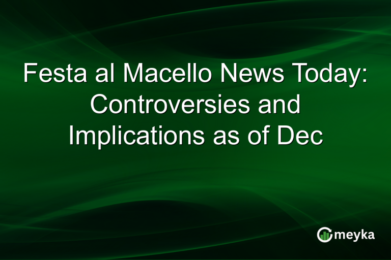 Festa al Macello News Today: Controversies and Implications as of Dec
