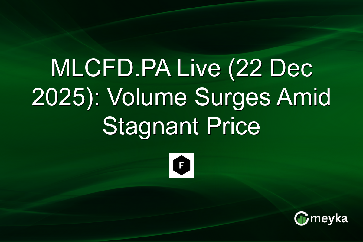 MLCFD.PA Live (22 Dec 2025): Volume Surges Amid Stagnant Price