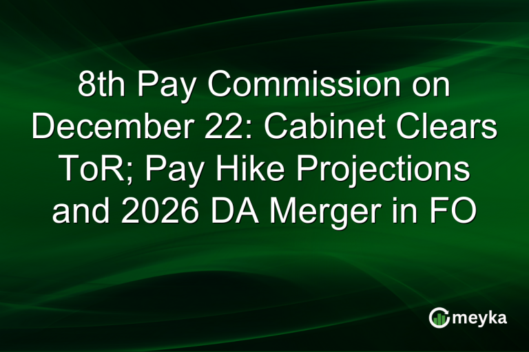 8th Pay Commission on December 22: Cabinet Clears ToR; Pay Hike Projections and 2026 DA Merger in FO